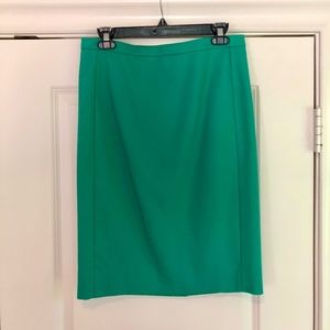 J Crew NWT Green Pencil Skirt size 4